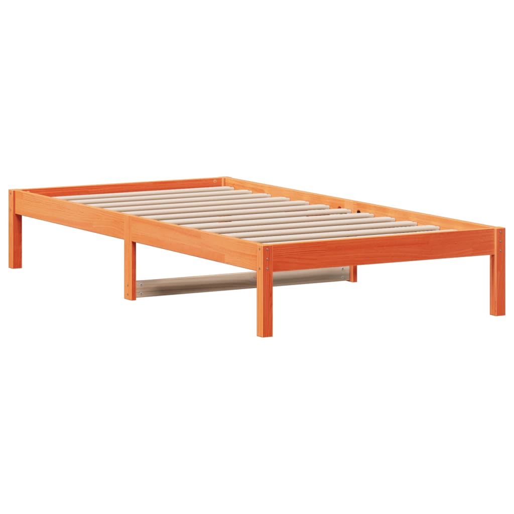 Day Bed without Mattress Wax Brown 90x200 cm Solid Wood Pine